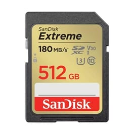 512GB SD Card SANDISK Extreme SDSDXVV-512G-GNCIN (180MB/s.)
