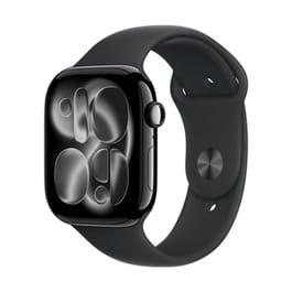 Apple Watch Series 11 GPS 46mm Jet Black Aluminium with Black Sport Band - S/M (MEUW4SA/A)