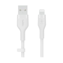 1M Cable USB TO iPhone BELKIN (15W,CAA008bt1MWH) White