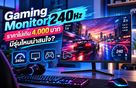 Gaming Monitor 240Hz ราคาไม่เกิน 4,000 บาท มีรุ่นไหนน่าสนใจ?