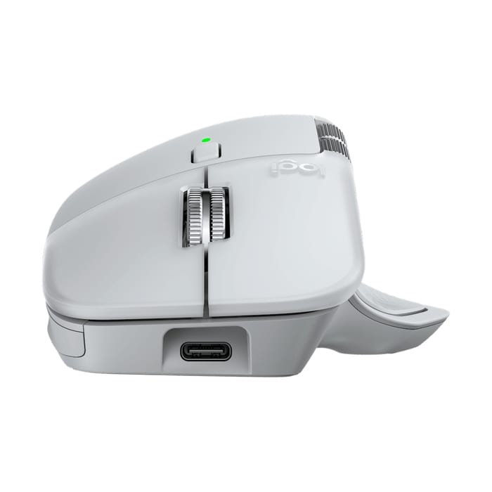 Logitech MX Master 4 for Mac เมาส์ไร้สาย Ergonomic สีขาวเงิน
