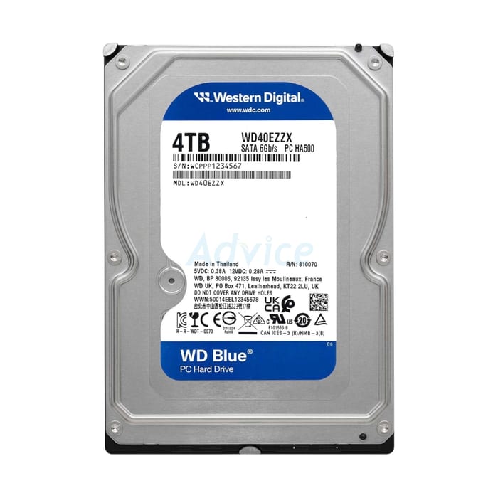 4 TB HDD WD Blue 5400RPM SATA 3 WD40EZXZ - พื้นที่เก็บข้อมูลเต็ม