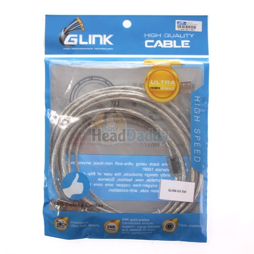 Cable Extension USB2 M/F (5M) GLINK สายใส
