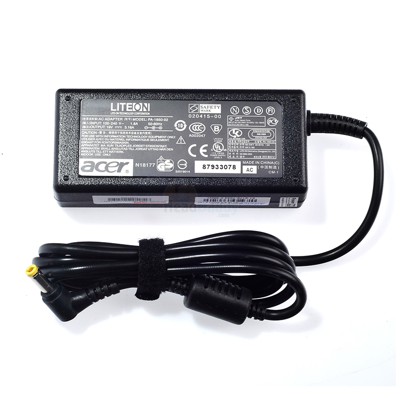 Adapter NB ACER (A, 5.5*2.5mm) 19V (60W) 3.16A 'POWERMAX'