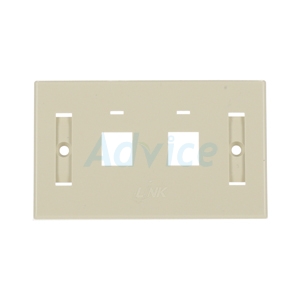 Face Plate หน้ากาก 2 ช่อง มีป้ายชื่อ LINK (US-2002A) Ivory