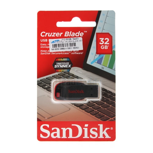 32GB Flash Drive SANDISK CRUZER BLADE (SDCZ50) Black