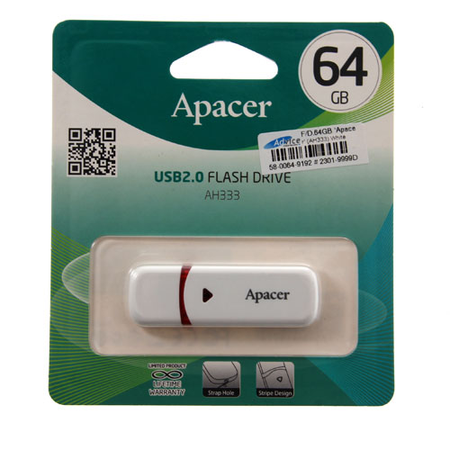 64GB Flash Drive APACER (AH333) White