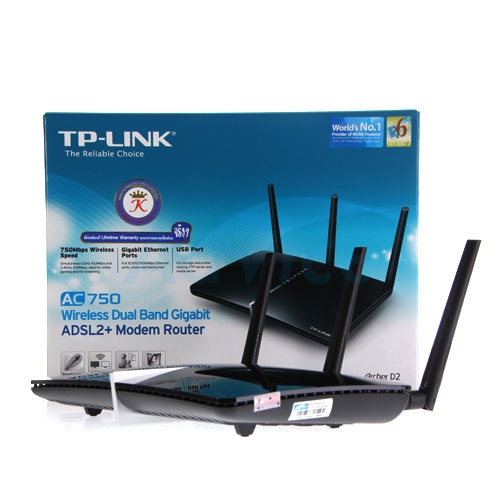 ADSL2 Router AC750 'TP-LINK' (Archer D2) Dual Band