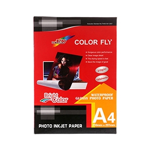 Photo Inkjet Glossy A4 210G. COLER FLY (100/Pack)