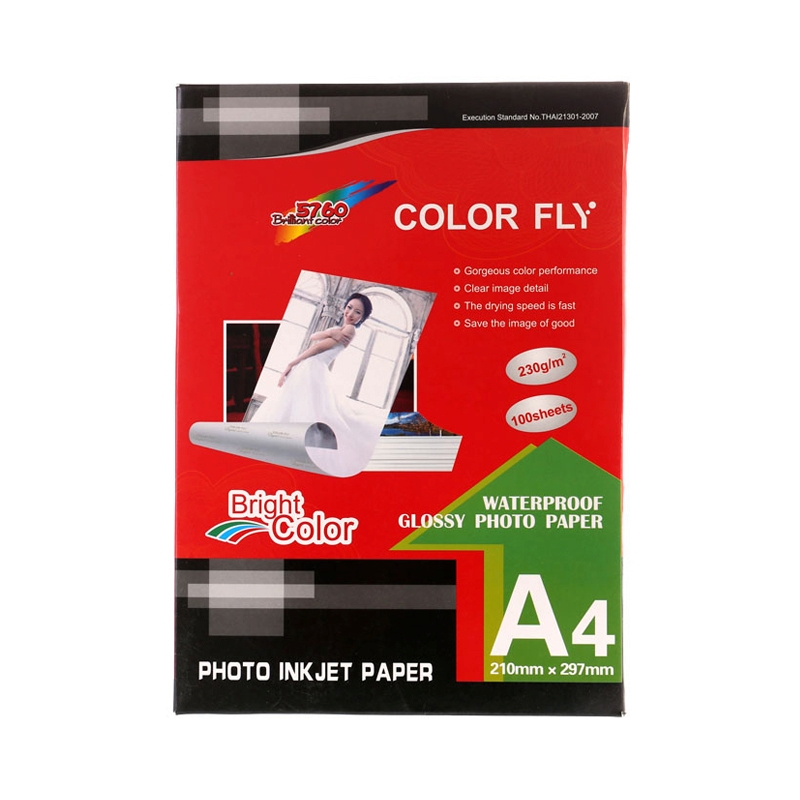 Photo Inkjet Glossy A4 230G. COOLER FLY (100/Pack)