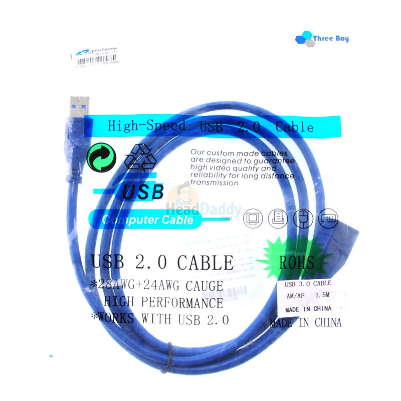 Cable Extension USB3 M/F (1.5M) THREEBOY