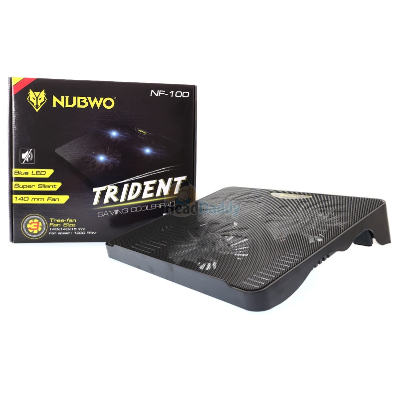 Cooler Pad (3 Fan) 'NUBWO' NF100 Trident Black