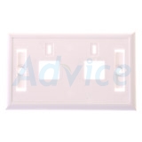 Face Plate หน้ากาก 2 ช่อง มีป้ายชื่อ GLINK (GL385) White