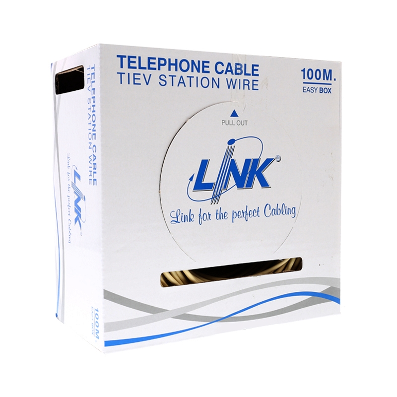 Cable Telephone (100m/Box) LINK (UL-1024) 4 CORE, 24 AWG