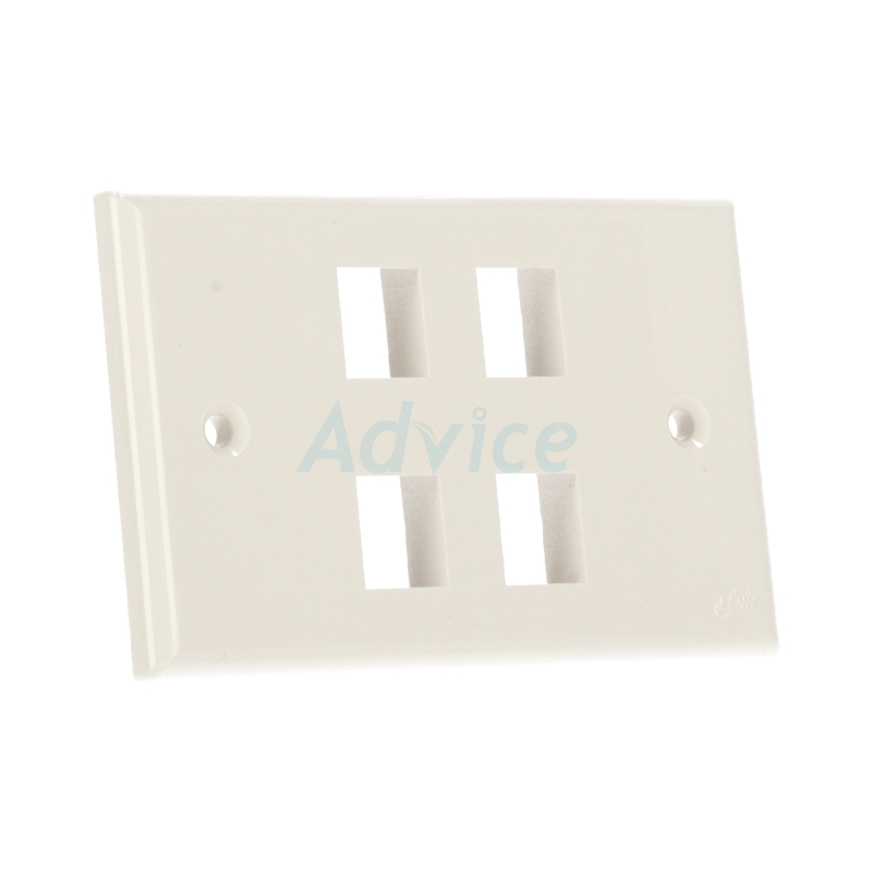 Face Plate หน้ากาก 4 ช่อง LINK (US-2314) Shiny White