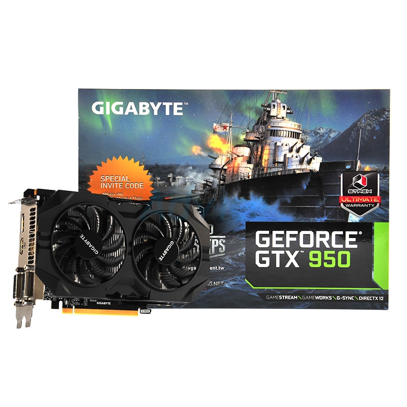 PCIe GTX950/2GB Gigabyte (OC,D5,HDMI)