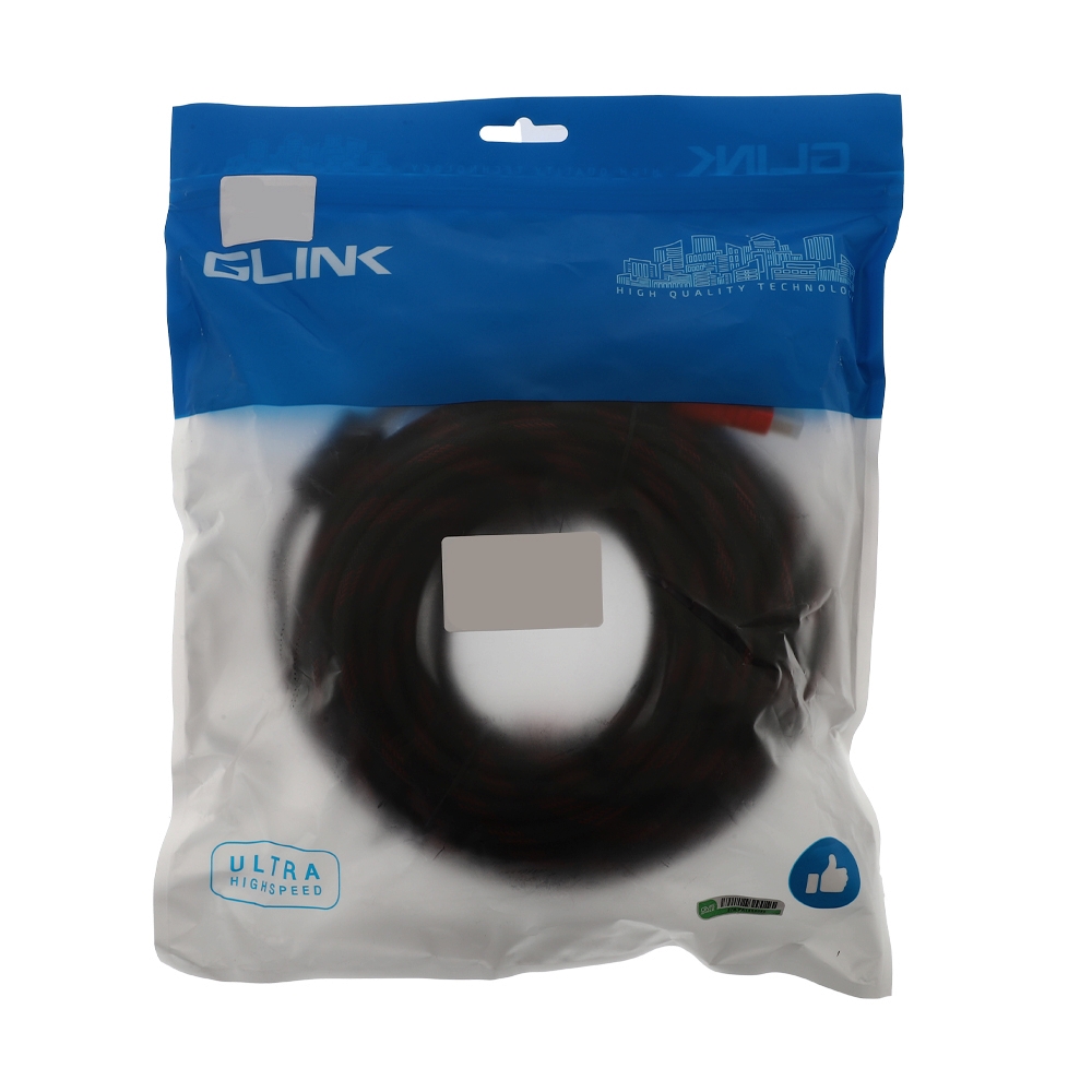 Cable HDMI M/M(15M) V1.4 สายถักแดง GLINK GLINK09                                