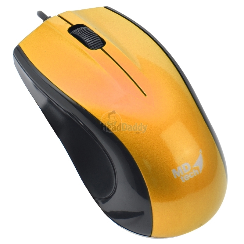 USB MOUSE MD-TECH (MD-64) YELLOW/BLACK