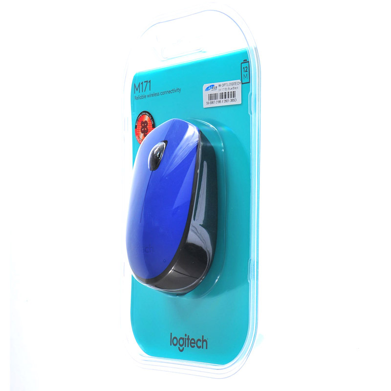 MOUSE WIRELESS LOGITECH M171B BLUE BLACK