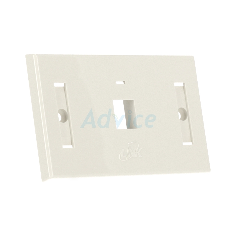 Face Plate หน้ากาก 1 ช่อง มีป้ายชื่อ LINK (US-2001AWH) White                    