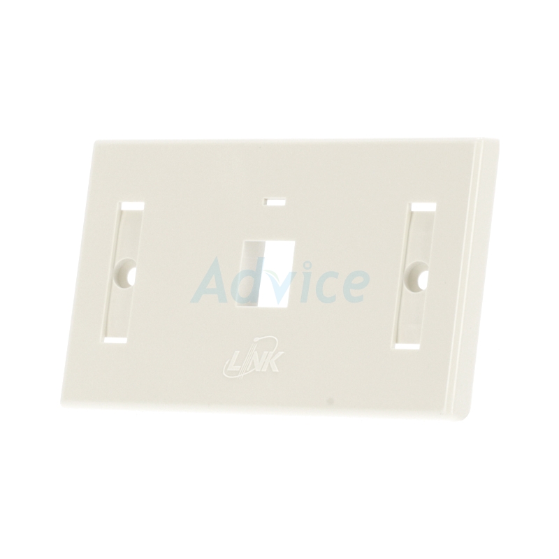 Face Plate หน้ากาก 1 ช่อง มีป้ายชื่อ LINK (US-2001AWH) White                    