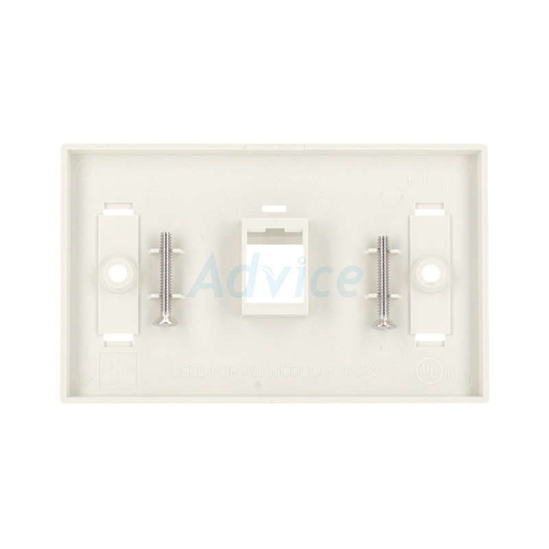Face Plate หน้ากาก 1 ช่อง มีป้ายชื่อ LINK (US-2001AWH) White                    