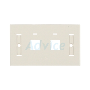 Face Plate หน้ากาก 2 ช่อง มีป้ายชื่อ LINK (US-2002AWH) White