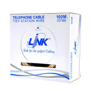 Cable Telephone (100m/Box) LINK (UL-1034) 4 CORE, 22 AWG