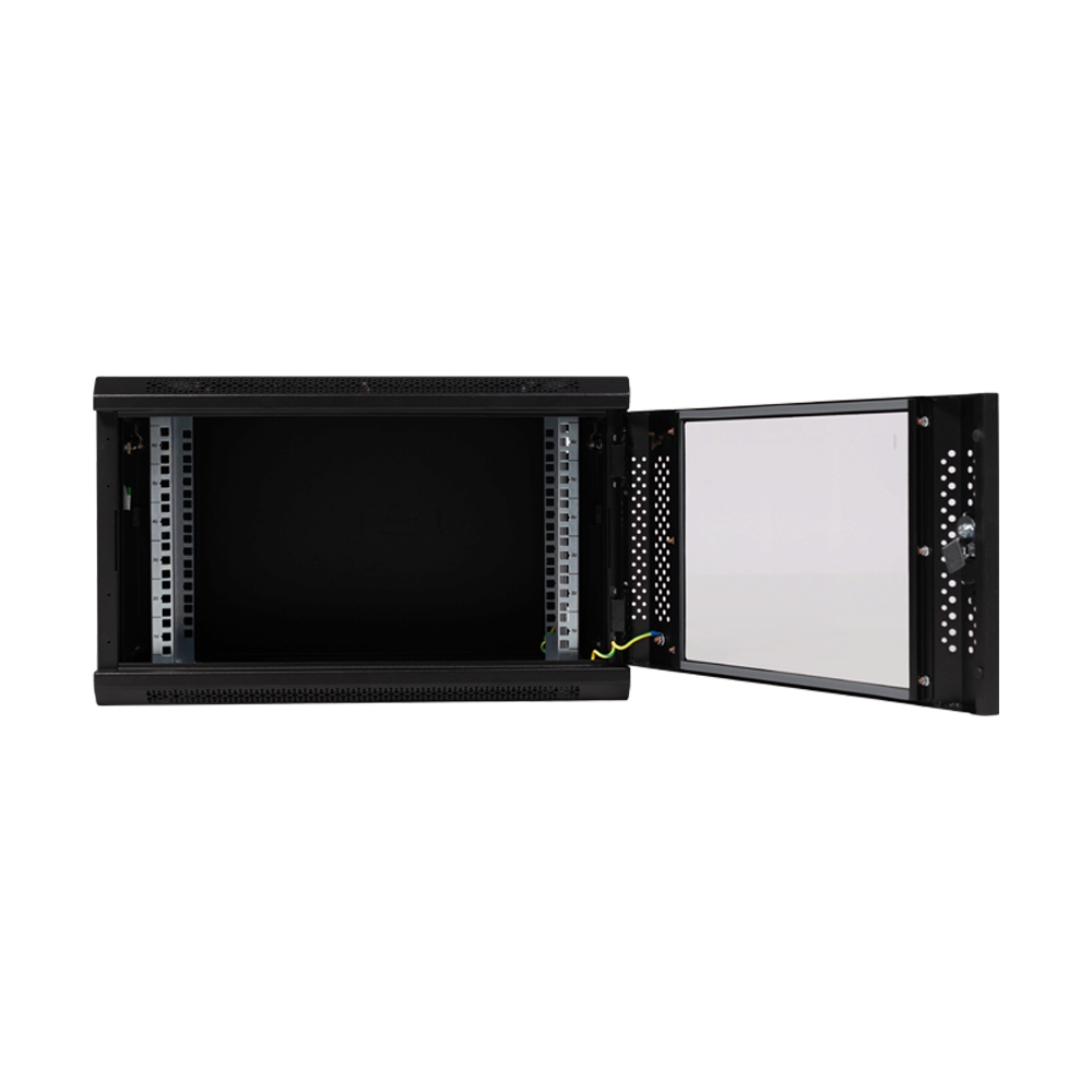 Wall Rack 6U (50 cm.) LINK (CW2-60506G) Glass Black