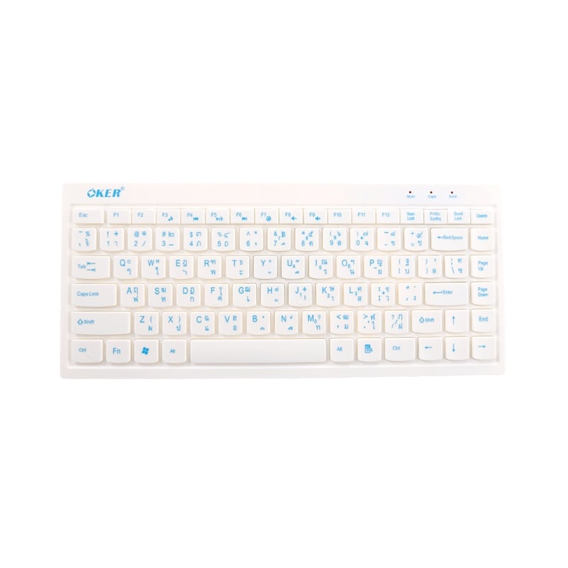 USB Keyboard Mini OKER (F6) White