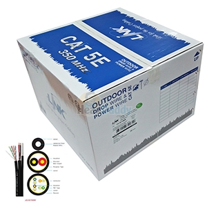 CAT5E UTP Cable (305m./Box) LINK (US-9015MW) Outdoor Sling / Power Wire