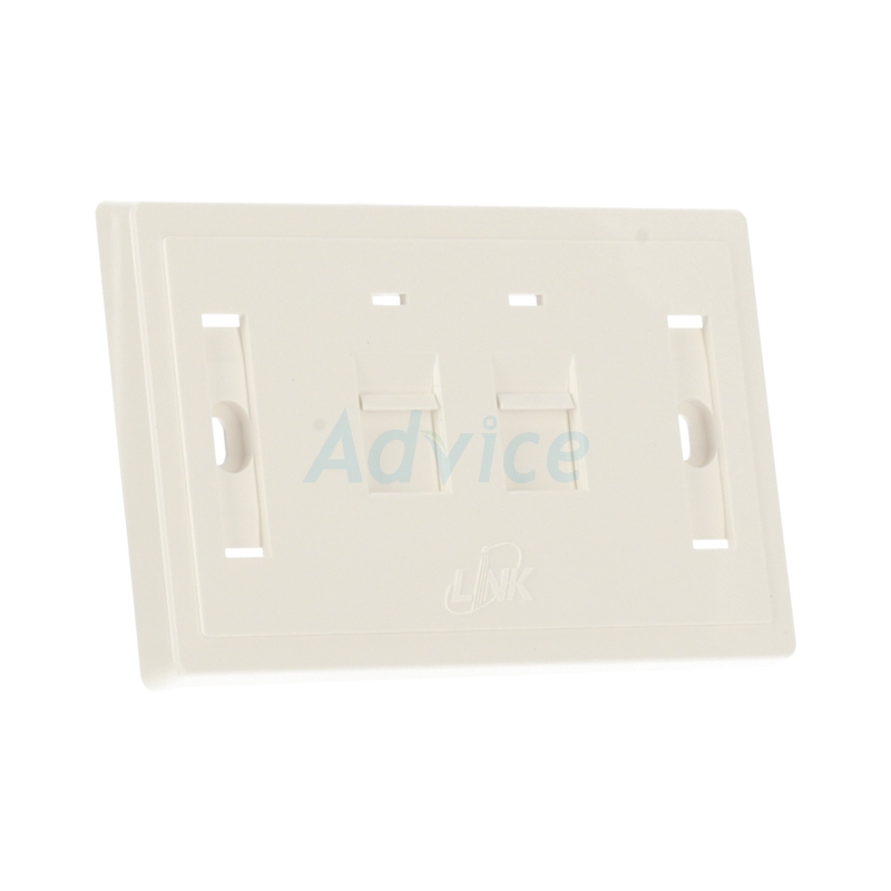 Face Plate หน้ากาก 2 ช่อง LINK (US-2122A) Shutter White