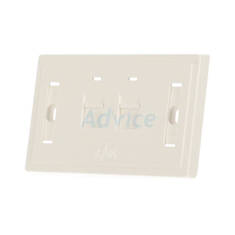 Face Plate หน้ากาก 2 ช่อง LINK (US-2122A) Shutter White