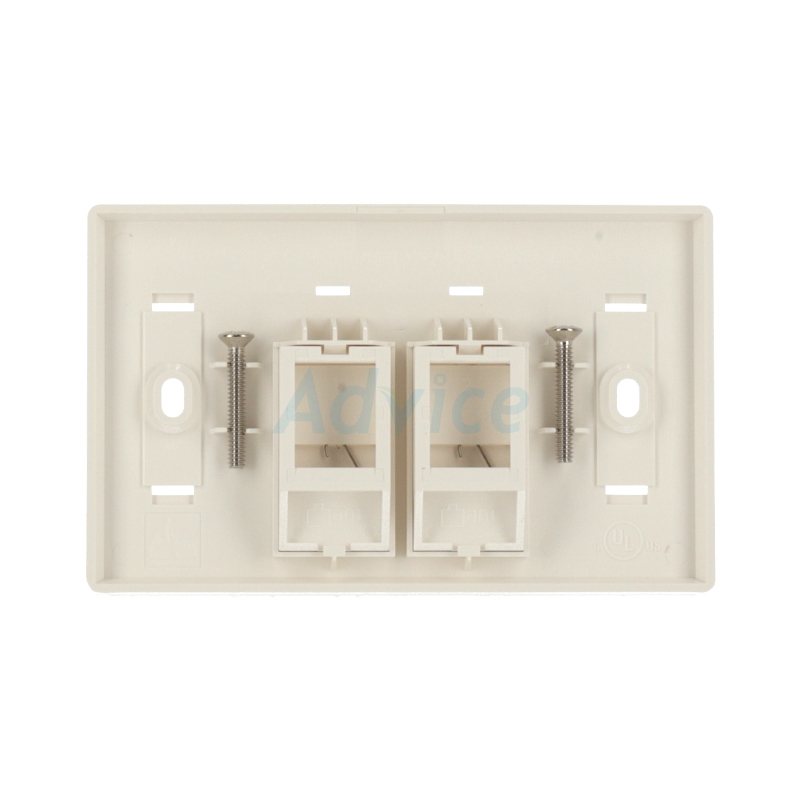 Face Plate หน้ากาก 2 ช่อง LINK (US-2122A) Shutter White