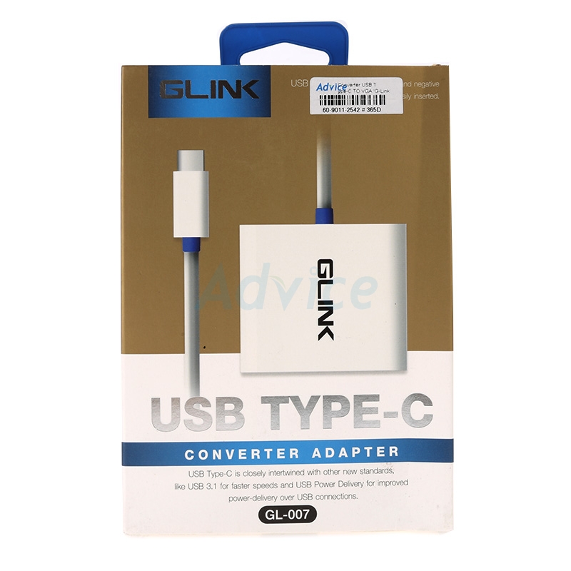Converter Type-C TO VGA GLINK (GL007B)