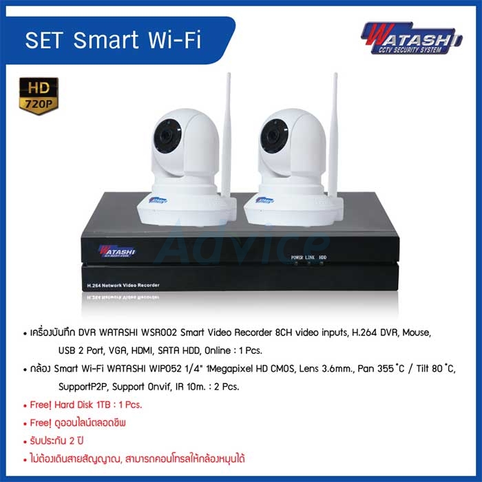 Set. Smart IP Camera WATASHI#WSR002/WIP052