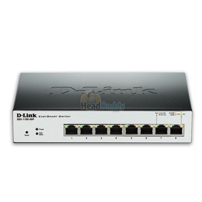 Gigabit Switching Hub D-LINK (DGS-1100-08P) 8 Port PoE Smart Managed (7