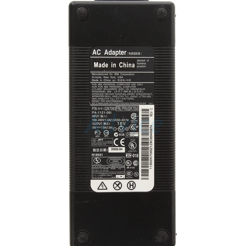 Adapter IBM 16V (4 Pin) 7.5A ORI