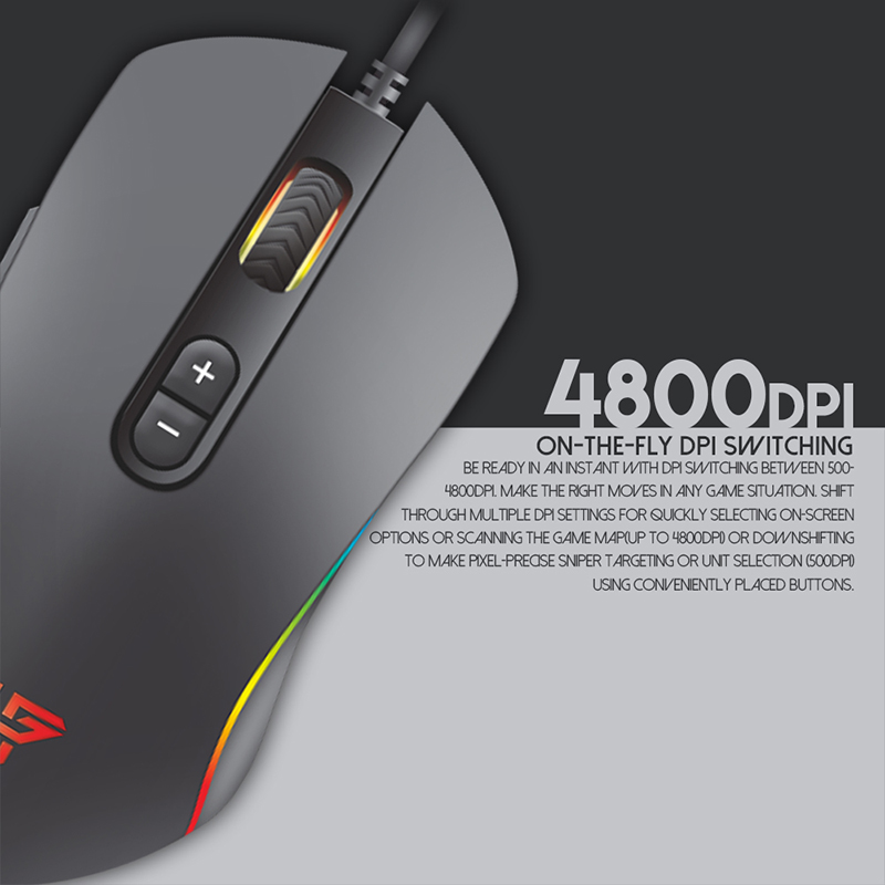 MOUSE FANTECH X9 THOR GAMING BLACK (เมาส์สาย)