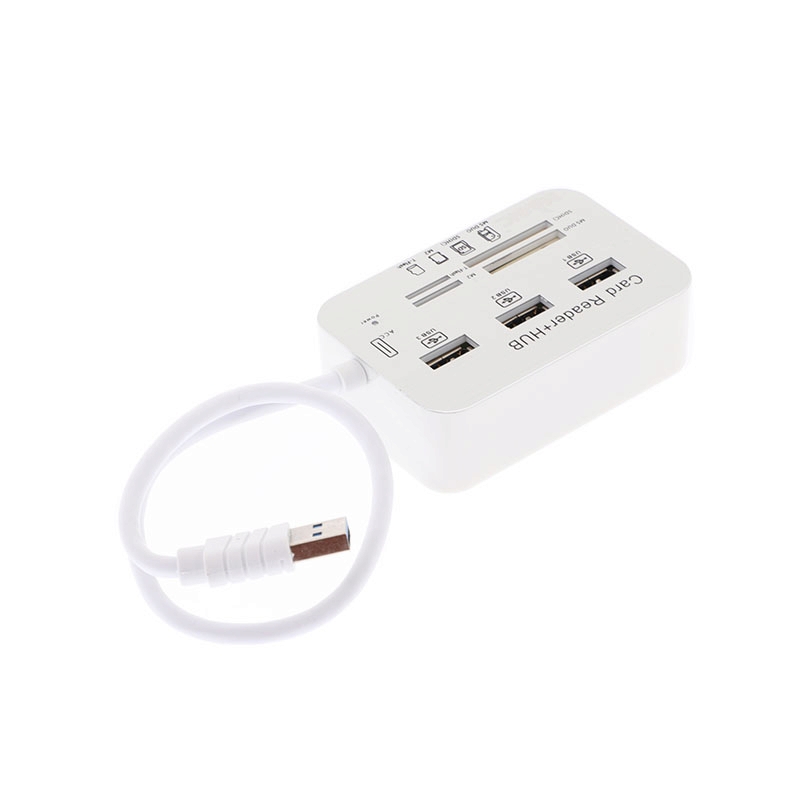3 Port USB HUB v3.0 + Card Reader MAGIC TECH MT-20 (White)