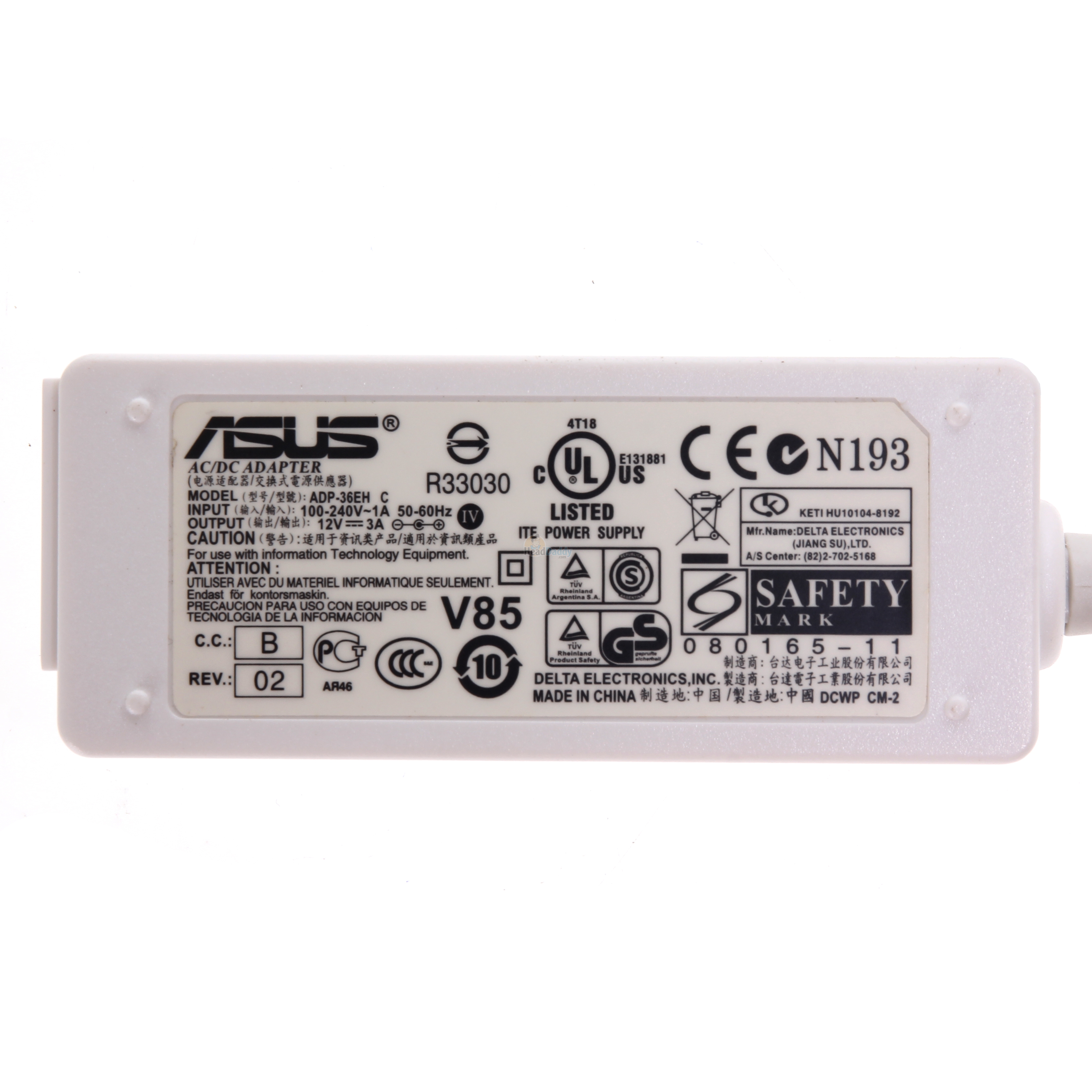 Adapter NB ASUS (4.8*1.7mm) 12V (35W) 3A 'GENUINE'
