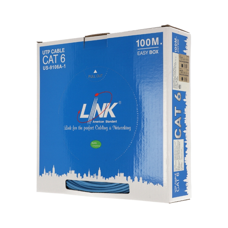 CAT6 UTP Cable (100m/Box) LINK (US-9106A-1)