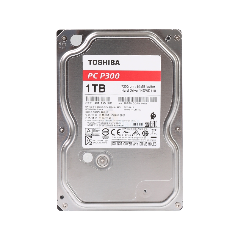 1 TB HDD TOSHIBA P300 (7200RPM, 64MB, SATA-3, HDWD110UZSVA)