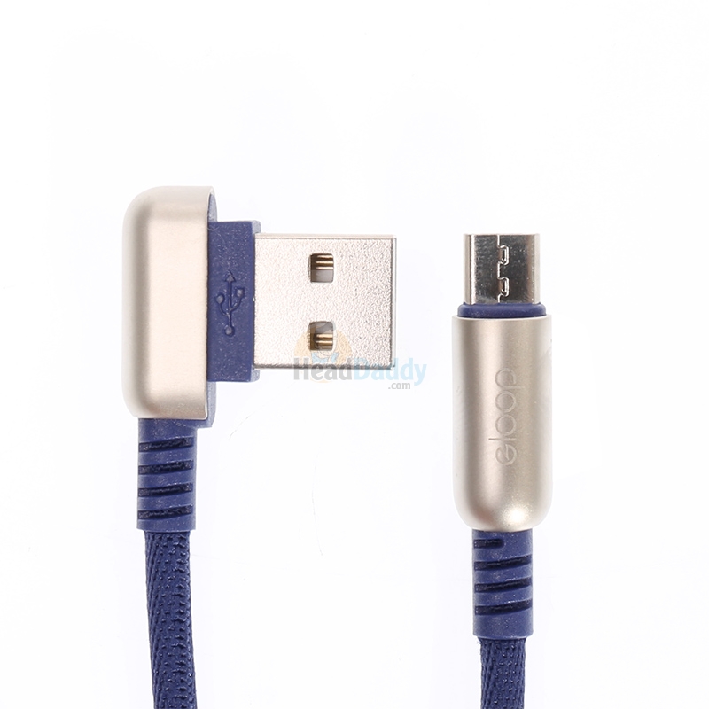 1M Cable USB To Micro USB ELOOP (S22) Blue
