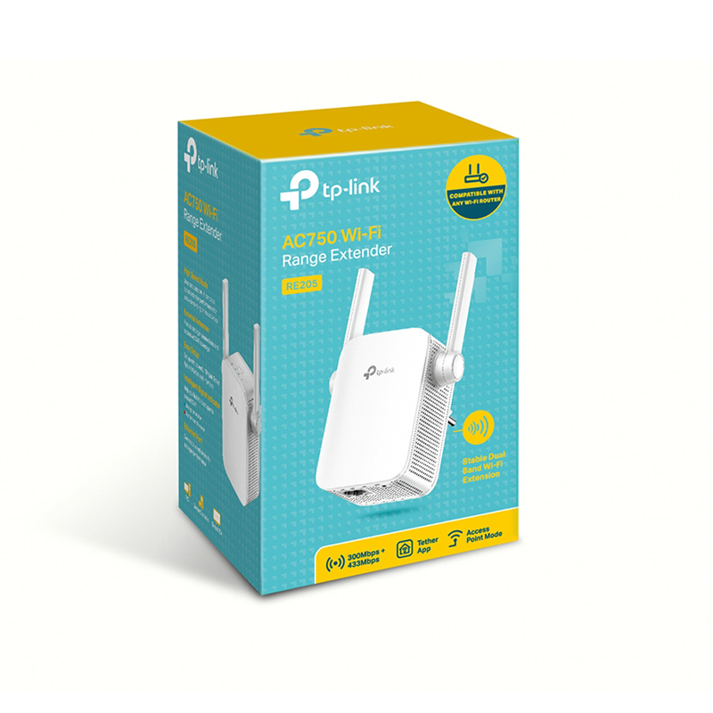 อุปกรณ์ขยายสัญญาณTP-LINK (RE205) AC750 Dual Band
