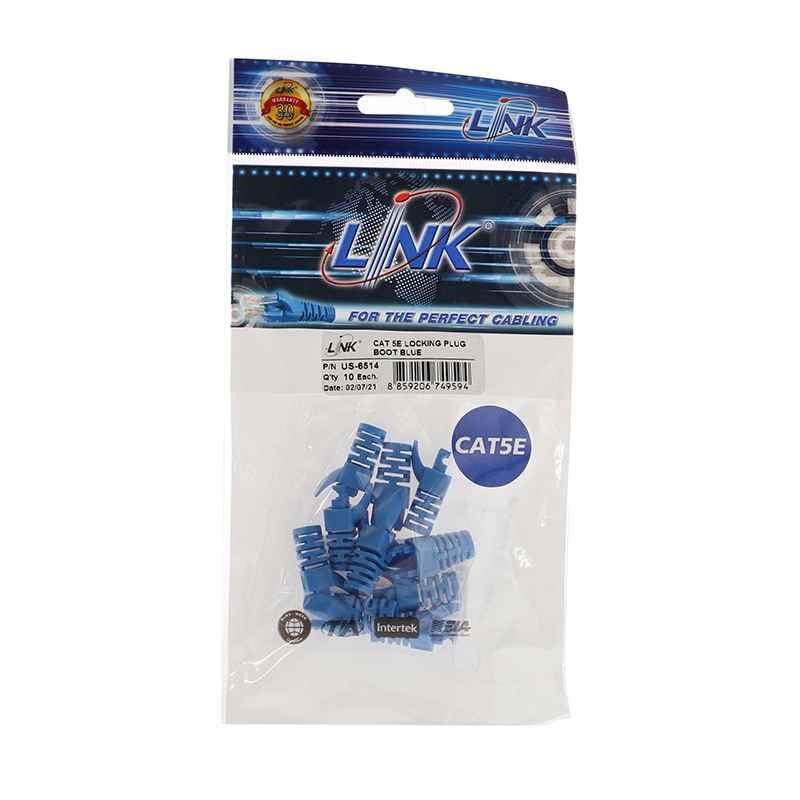 Plug Boots CAT5E LINK (US-6514) 10/Pack 'Blue'