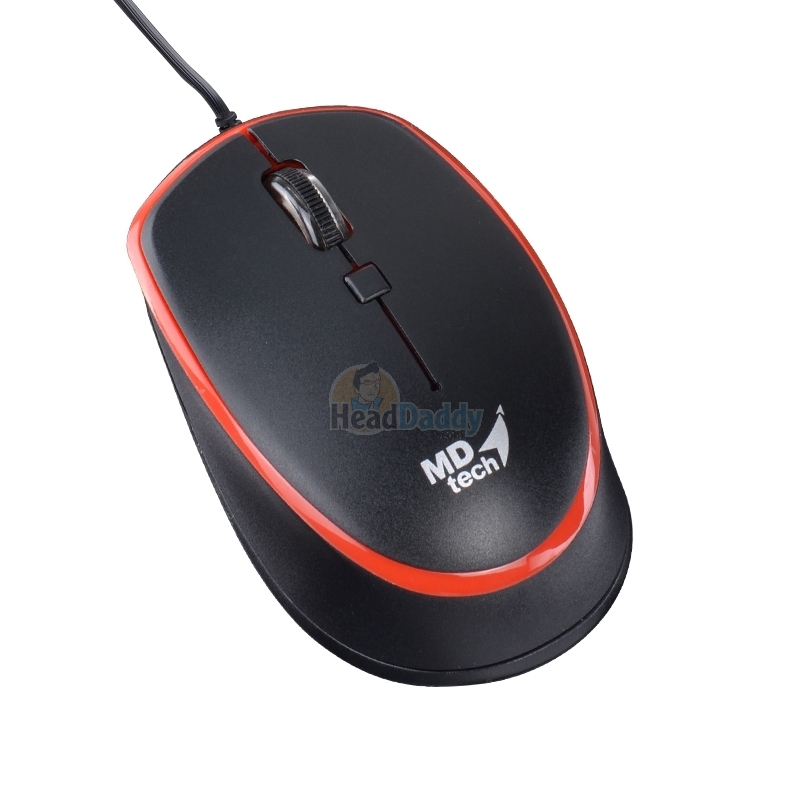 USB MOUSE MD-TECH (MD-164) BLACK/RED