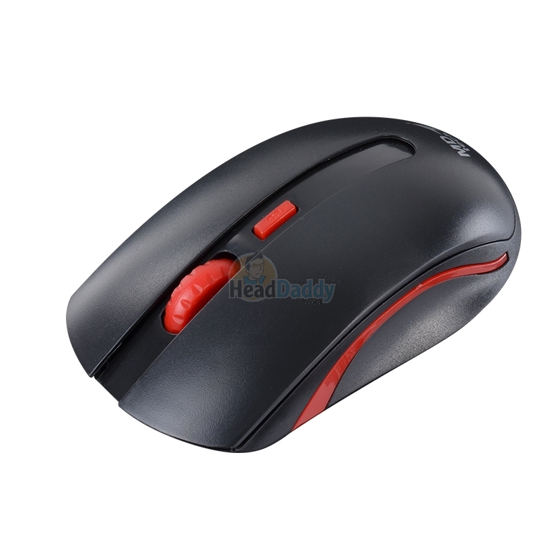 WIRELESS MOUSE USB MD-TECH (RF-199) BLACK/RED