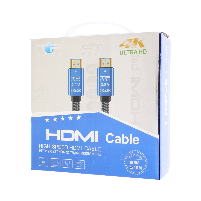 Cable HDMI 4K (V.2.0) M/M (10M) TOP TECH