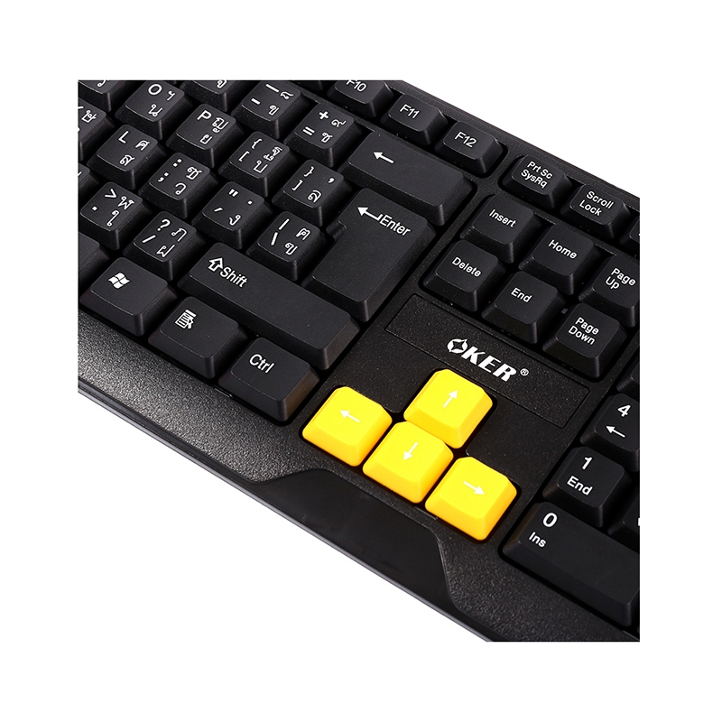 USB Keyboard OKER (KB-318) Black/Yellow